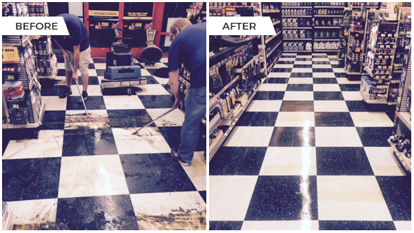 VCT DEEP SCRUB AND RESURFACE