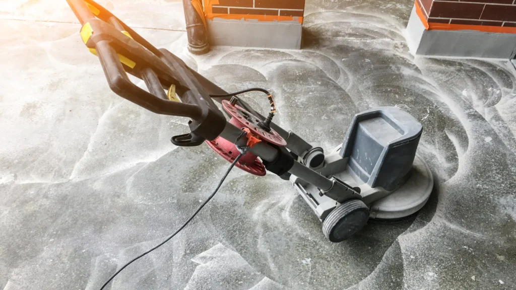 polished concrete floor grinding commercial facility